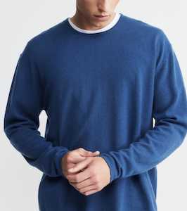 Cashmere Oversized Crew Sweater - Indigo