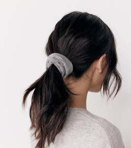 Scrunchies: Cashmere Scrunchie - Dark Grey Melange