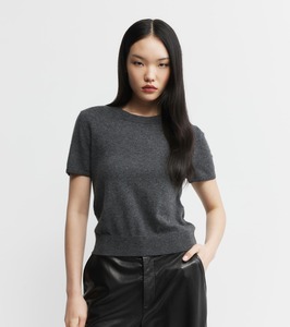 Core Womens: Cashmere Slim Fit Tee - Carbon