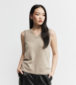 Core Womens: Cashmere V Tank - Birch
