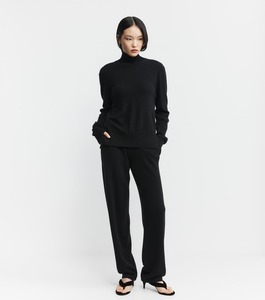 Crew Necks 1: Baby Cashmere Mock Neck Sweater - Black