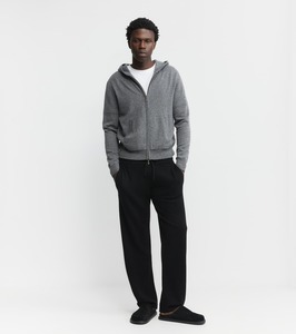 Mens Cashmere: Cashmere Zip Hoodie - Graphite