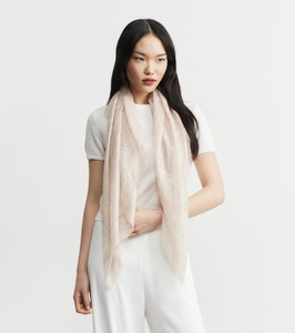 Cashmere Bandana Scarf - Sand/Cream
