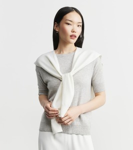 Cashmere Sweater Scarf - White