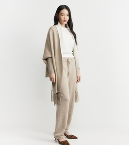 All Cashmere: Cashmere Double Sided Jacket - Birch/Cream
