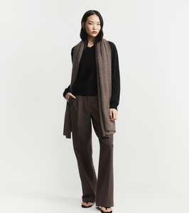 Travel Wraps Scarves: Cashmere Travel Wrap - Brown Melange