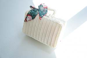 Elegant White Wicker Gift Basket