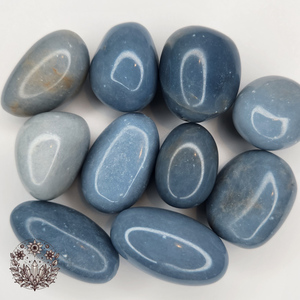 Reiki Level 1 Attuned Angelite Polished Tumble