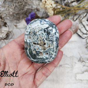 Moss Agate Polished Hand Stone
