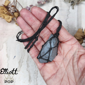 Crystal Jewelry • Elliott Pop Crystals, Tarot + Oracle and Spiritual Delights: Hematite Macrame Crystal Necklace