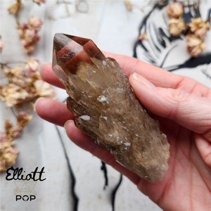 Raw Crystals • Elliott Pop Crystals, Tarot + Oracle and Spiritual Delights: Large Kundalini Quartz Point Raw Citrine with Rainbows