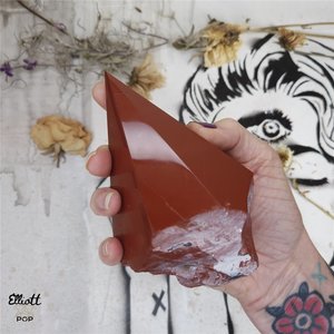Raw Crystals • Elliott Pop Crystals, Tarot + Oracle and Spiritual Delights: Red Jasper Rough Polished Point