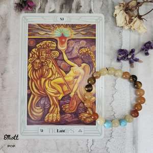 Crystal Bead Bracelet – Thoth Tarot Card- Lust