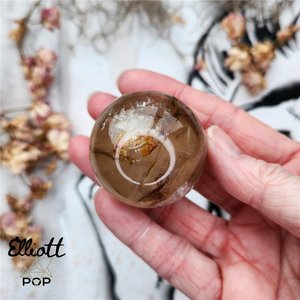 Golden Healer Quartz Sphere with Rainbow