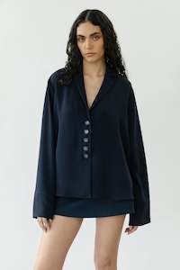 Five Button Shirt in Midnight