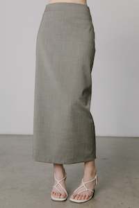 Sale - Straight Suit Skirt in Greige