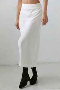 Split Suit Skirt in Ivory