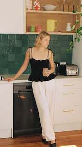 Last Ones: Frou Frou Camisole in Black