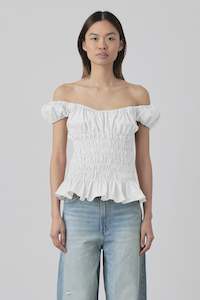 Scrunch Top in White