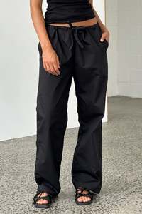 Trousers: Thirties Straight Pant in Black