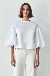 Sale: Tulle Deux Blouse in White