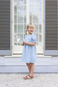 Dress: Matilde Dress - Bluebell Check