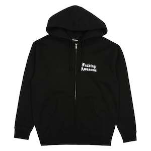 Hoodie: Fucking Awesome 14th Century Zip Hoodie Black