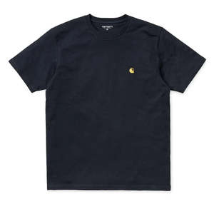 Carhartt S/S Chase T-Shirt - Dark Navy / Gold