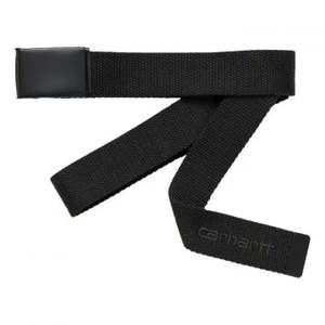 Carhartt: Carhartt Script Belt Tonal - Black / Black