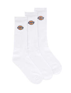 Dickies Valley Grove Crew Socks 3-Pack White