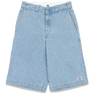 Dickies: Dickies 42283 13" Denim Loose Fit Multi Pocket Short Light Indigo