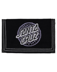 Santa Cruz: Santa Cruz Breaker Check Opus Dot Velcro Wallet Black