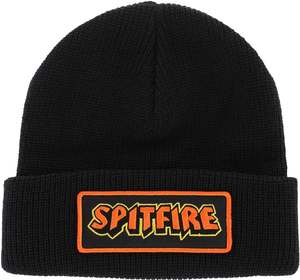 Spitfire Hellfire Script Patch Beanie Black