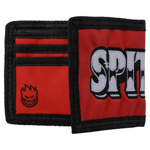 Spitfire Burnout Script Bifold Wallet Red