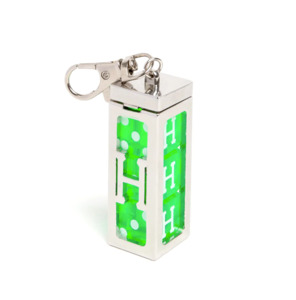 Accessories: Huf Dice Key Chain Silver