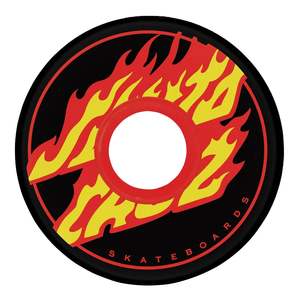 Skateboard Wheels: OJs Super Juice Santa Cruz Flame Dot Wheel 60mm/ 78a Black