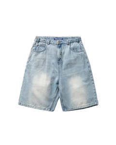 Sweat Pants: Butter Goods Roach Denim Shorts Distressed Indigo