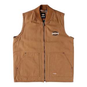 Jackets: Dickies X Thrasher Vest Brown Duck