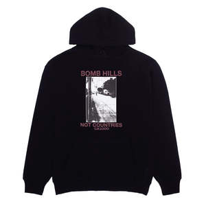 Hoodies: GX1000 Bomb Hills Not Countries Hood Black