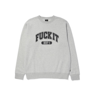 Huf Fuck It Crew Neck Heather Grey