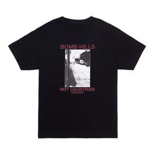 GX1000 Bomb Hills Not Countries Tee Black w Burgundy