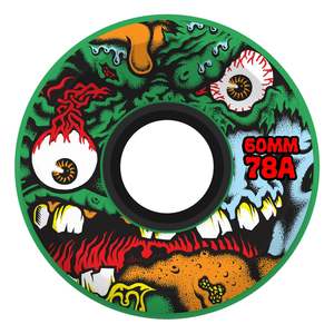Skateboard Wheels: Slime Balls Roskopp Face Two Reissue Wheels 60mm / 78a Green