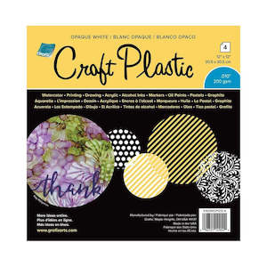 Grafix: Grafix - Craft Plastic - 12x12 Opaque White (4pk)