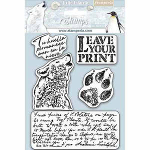 Stamperia - Arctic Antarctic - HD Natural Rubber Stamp - Leave Your Print