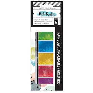 Mixed Media American Crafts: Vicki Boutin - Print Shop - Cosmic Rainbow Watercolour Set