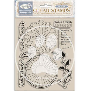 Stamperia - Create Happiness Dewdrops - "Habit Tracker" Acrylic Stamp 14x18cm