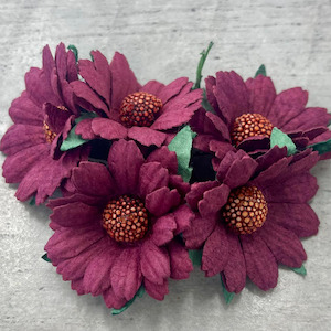Embellish It: Chrysanthemums - Burgundy (5pk)