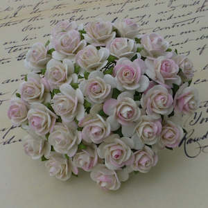 Flowers Open Roses: Open Roses - 2 Tone Ivory/Pale Pink