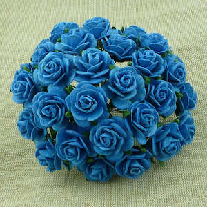 Flowers Open Roses: Open Roses - Turquoise