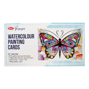 Jasart - Voyager Watercolour - Watercolour Colouring Cards (280mmx148mm)